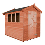 8x6 Classic Tall Apex Shed, Door Gable Right